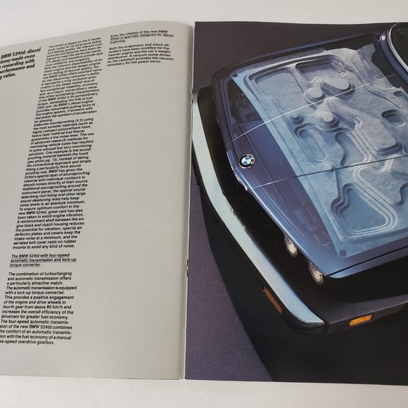1985 BMW 524TD SPECIFICATIONS DEALERSHIP BOOK - Picture 6 of 14